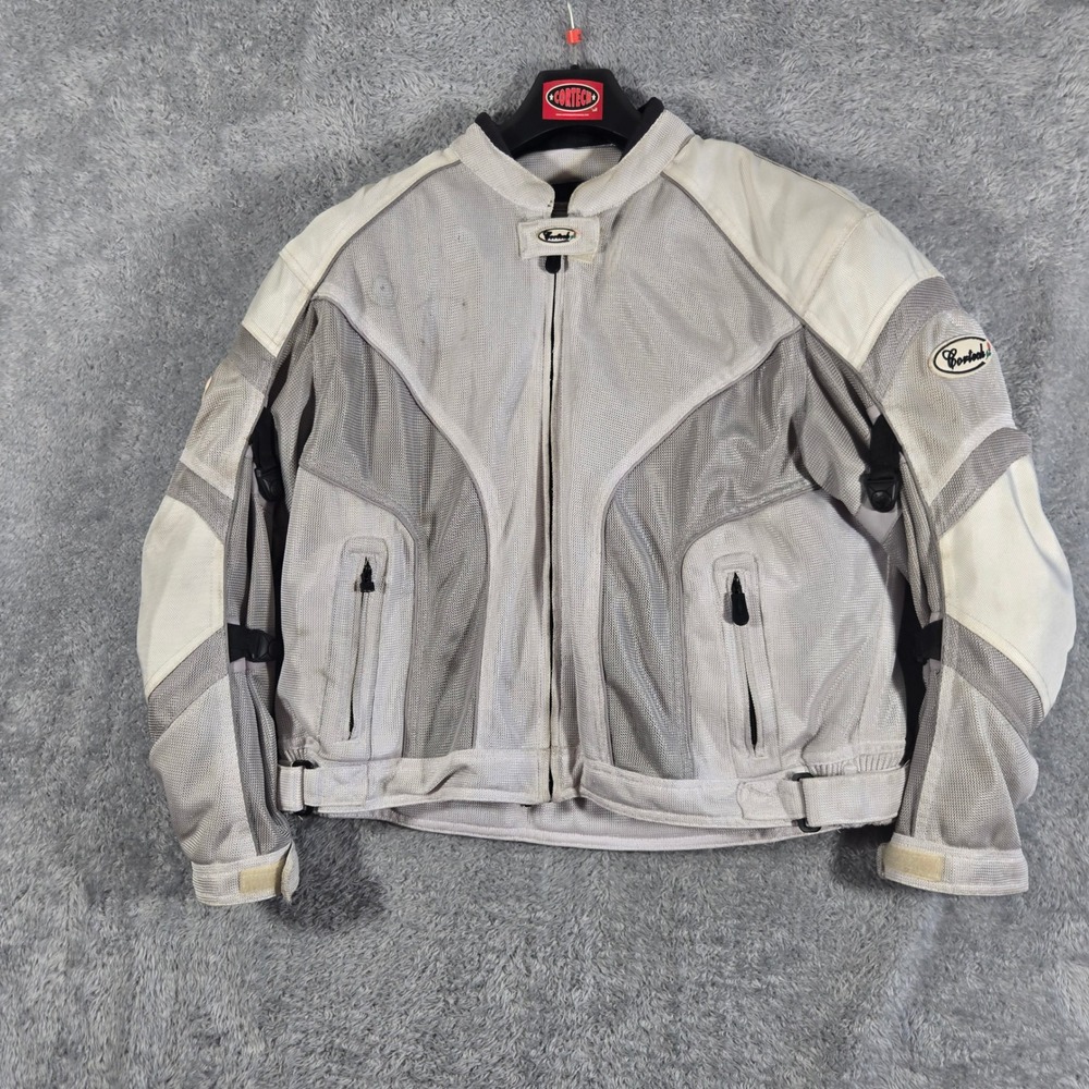 Cortech LRX Air Womens Motorcycle Jacket Grey White Mesh Padded Size 18 MPL